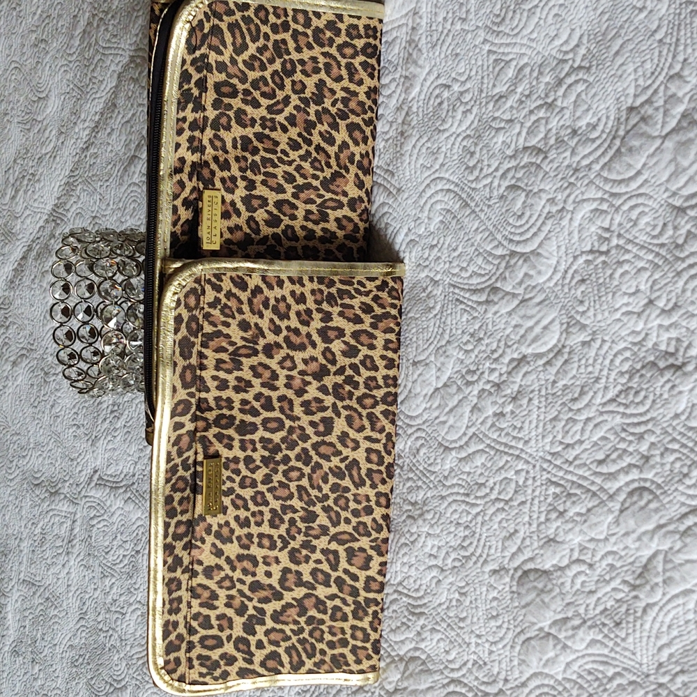 Set of 2 Joan Rivers Leopard Print Jewelry Organizers